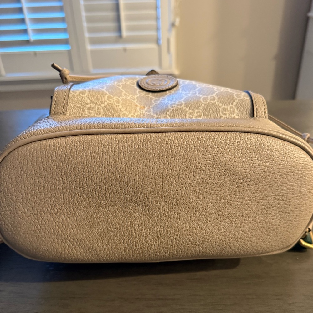 Gucci Ophidia Cream Drawstring Medium Backpack - Picture 4 of 6